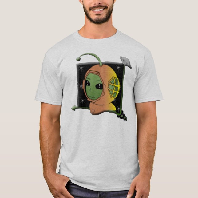 Green Alien Army Soldier T-Shirt (Front)