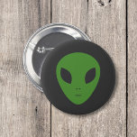 Green Alien Button<br><div class="desc">A Button with a Green Alien on a black background who those who believe!</div>