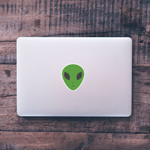 Green Alien Custom-Cut Sticker