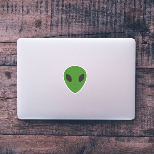 Green Alien Custom_Cut Sticker