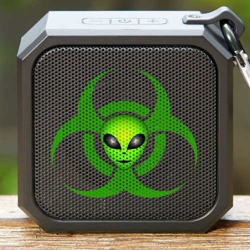 Green Alien Face Biohazard Sci_Fi Halloween Bluetooth Speaker