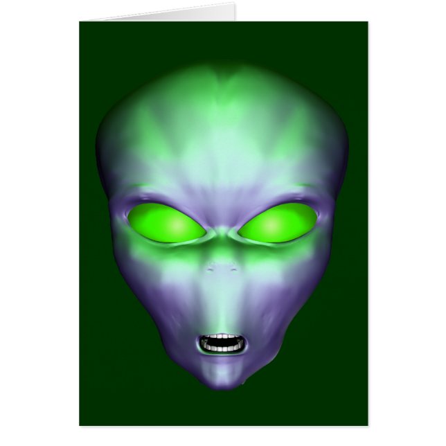 Green Alien Face Cards (Front)