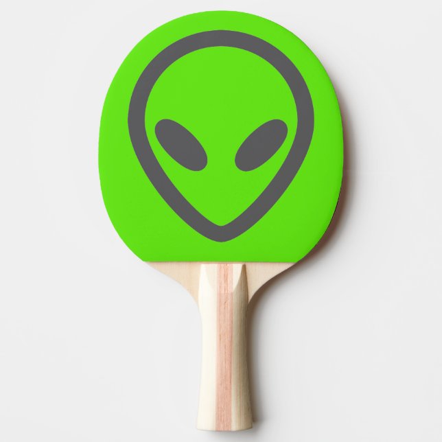 Green Alien Fun Science Ping-Pong Paddle (Front)