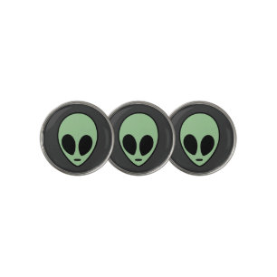 Green Alien Golf Ball Marker