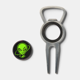 Green Alien Good Luck Divot Tool