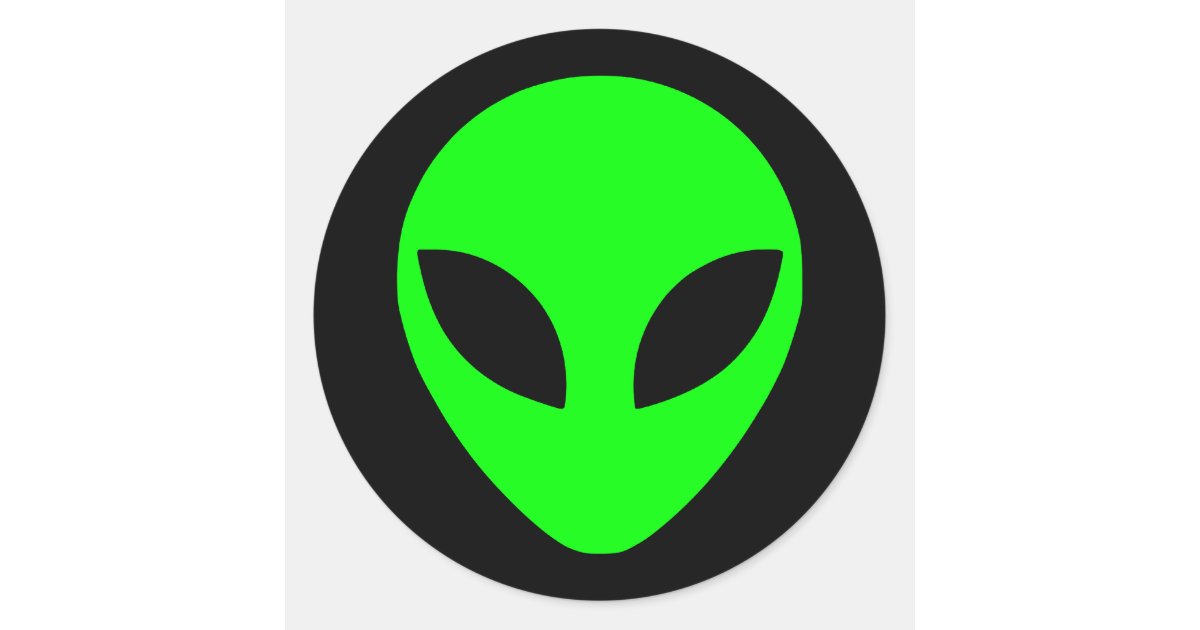 green alien head logo