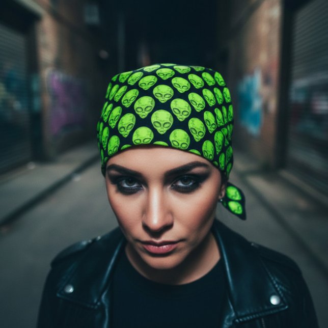 Green Alien Head  Bandana (Creator Uploaded)
