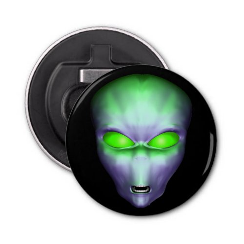 Green Alien Head Bottle Opener