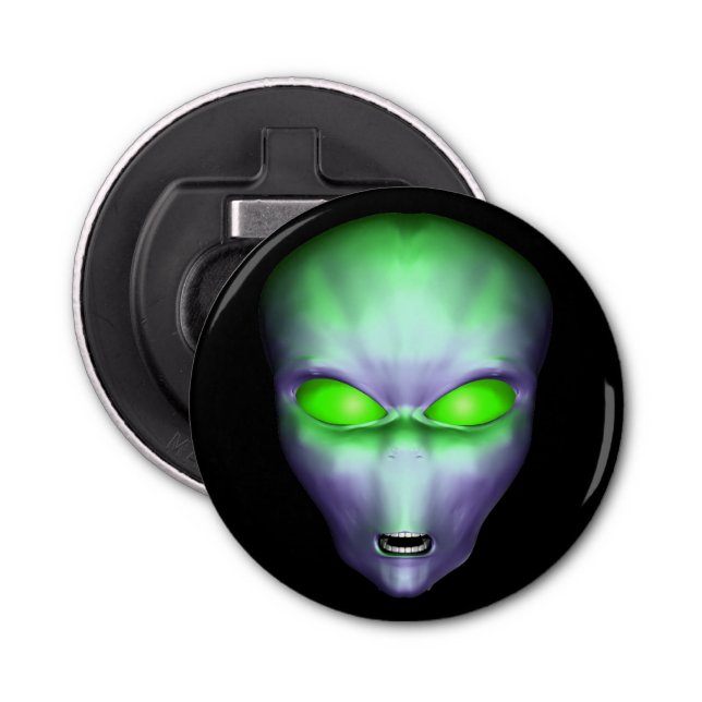 Green Alien Head Bottle Opener (Front)