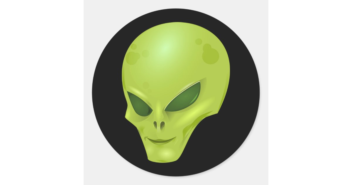 green alien head logo