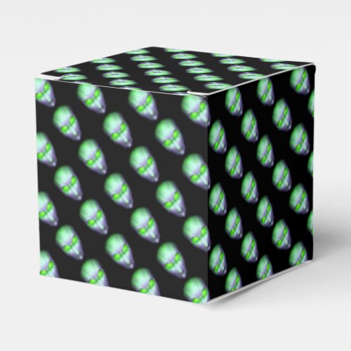 Green Alien Head Favor Boxes