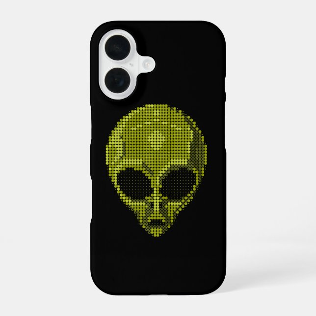 Green Alien Head  Iphone Case (Back)