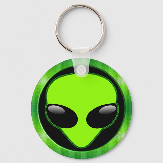 GREEN ALIEN HEAD KEYCHAIN (Front)