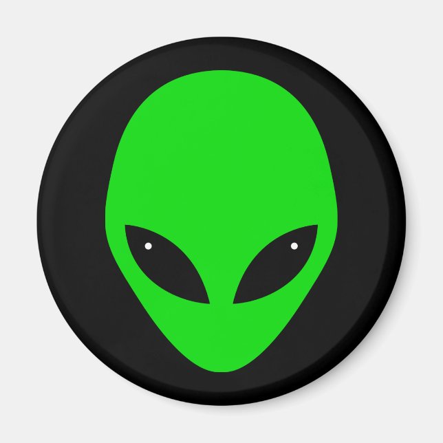 Green Alien Head Magnet (Front)