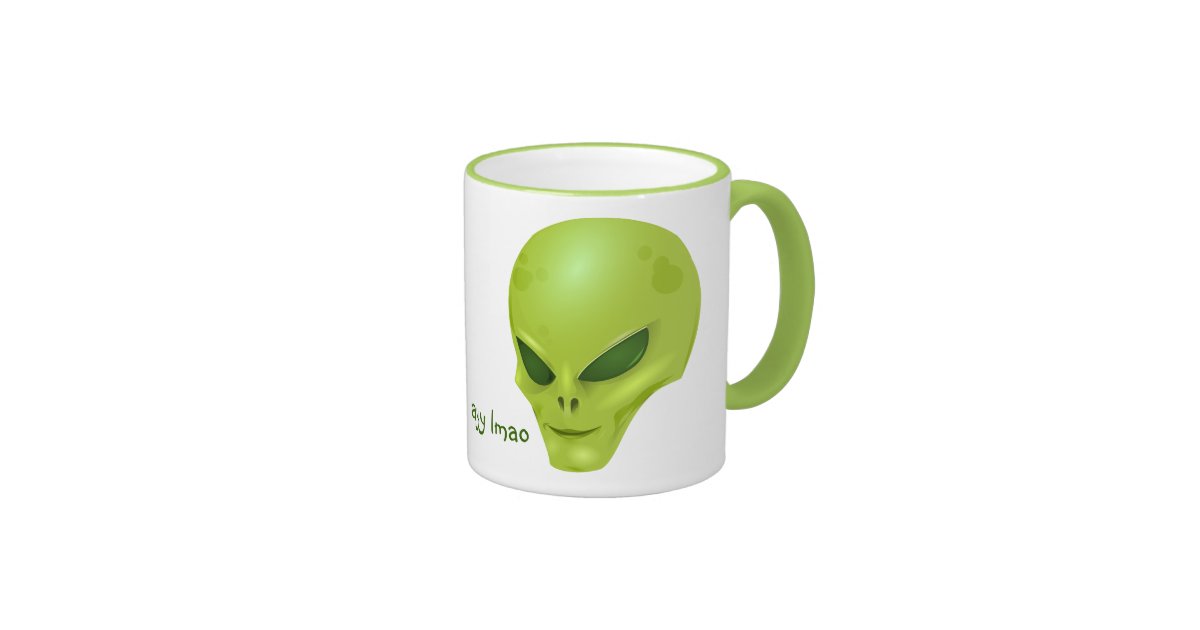 Green Alien Head Mug (ayy lmao) | Zazzle