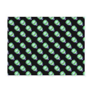 Green Alien Head Postcard