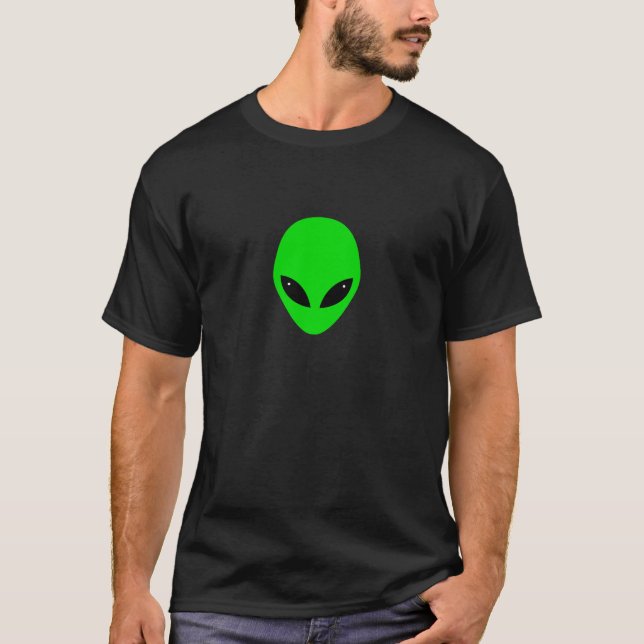 Green Alien Head T-Shirt (Front)