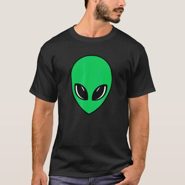 Green Alien Head T-Shirt (Front)