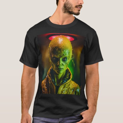 Green Alien Invasion A Close Encounter Collection T_Shirt