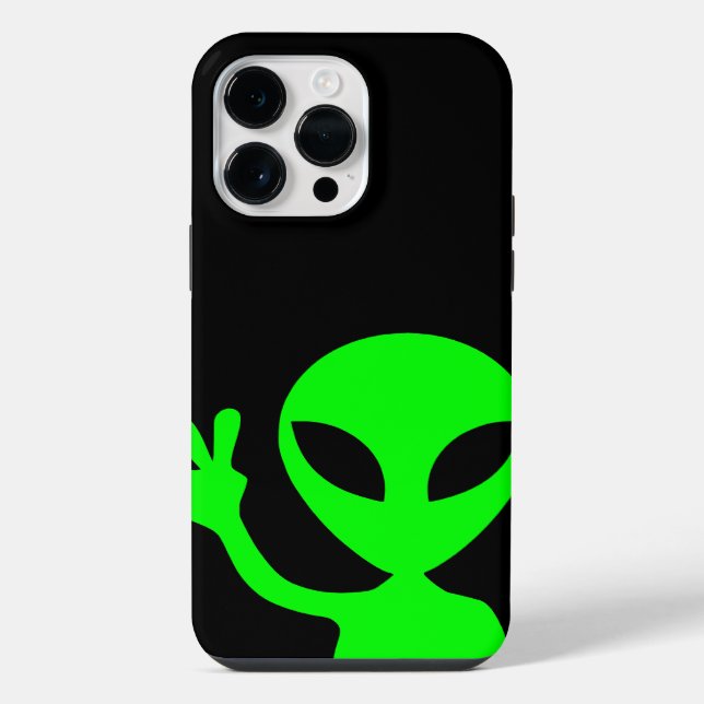 Green Alien Iphone Case (Back)