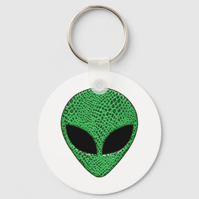 Green Alien Lizard Creature Keychain (Front)