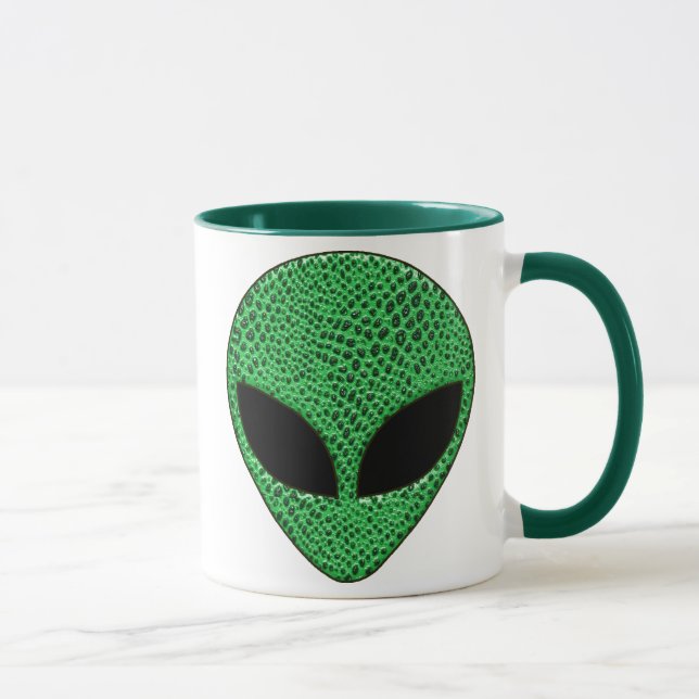 Green Alien Lizard Creature Mug (Right)