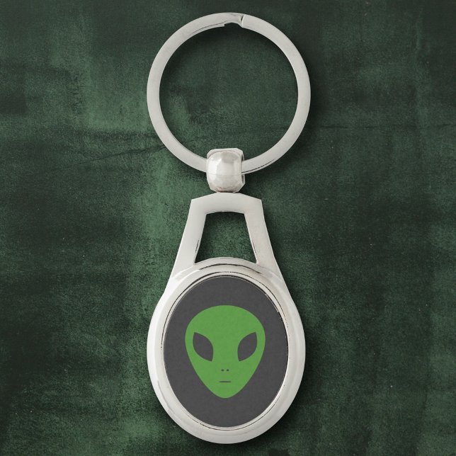 Green Alien Metal keychain (Green Alien Keychain)