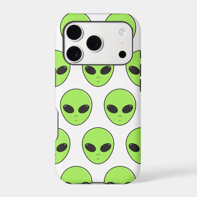 Green Alien Pattern Case-Mate iPhone Case (Back)