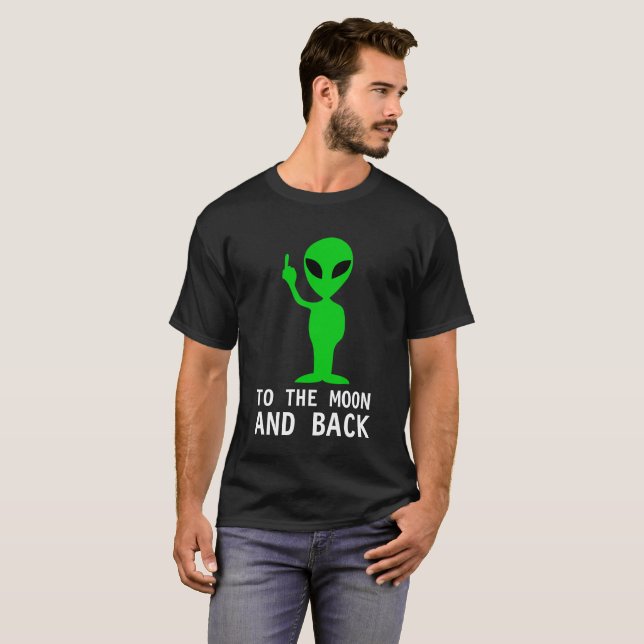 Green Alien salute funny customizable T-Shirt (Front Full)