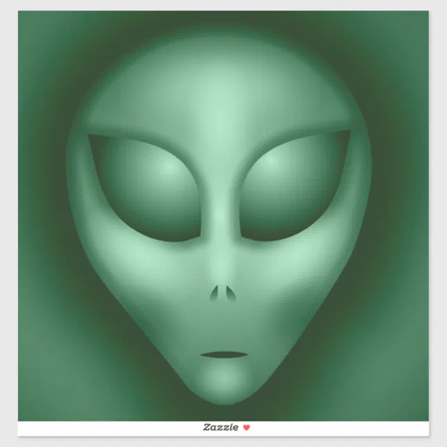Green Alien Sticker | Zazzle