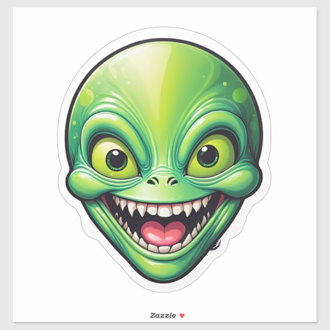 Green Alien Sticker (Sheet)