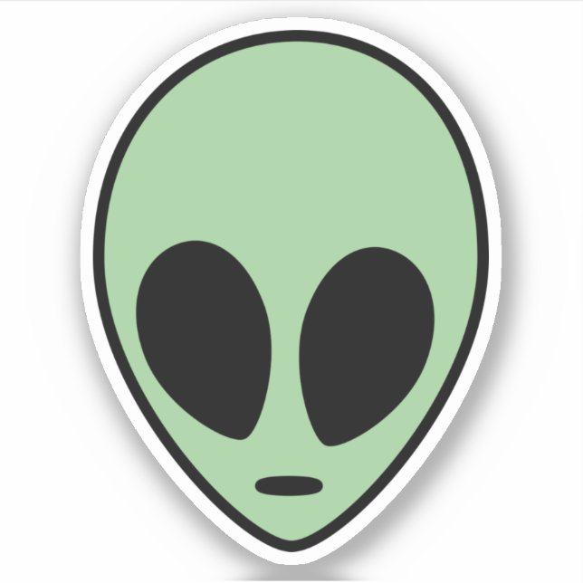 Green Alien Sticker (Front)