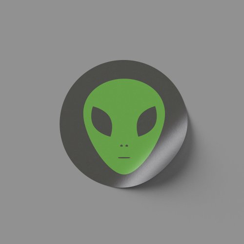 Green Alien Sticker