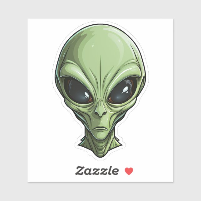 Green Alien Sticker (Sheet)