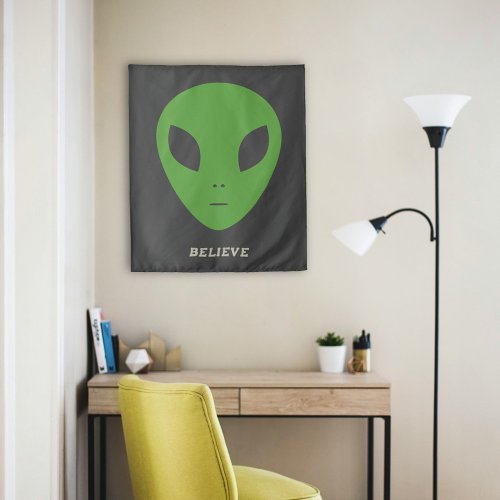 Green Alien Tapestry