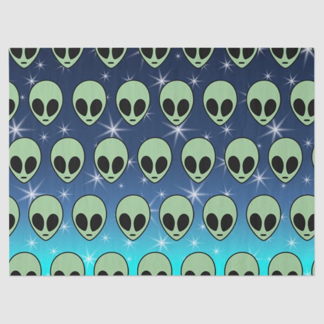Green Alien Tissue Paper (Front)