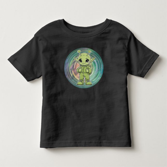 Green Alien Toddler T-shirt (Front)
