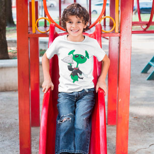 Green Alien Waiter T-Shirt