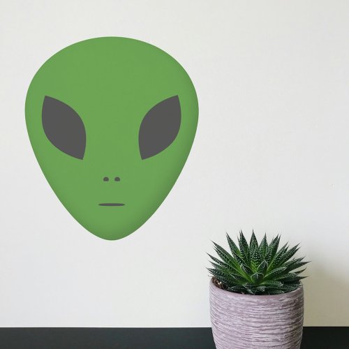 Green Alien Wall Decal