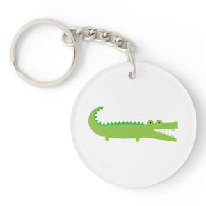 Green Alligator Acrylic Keychain