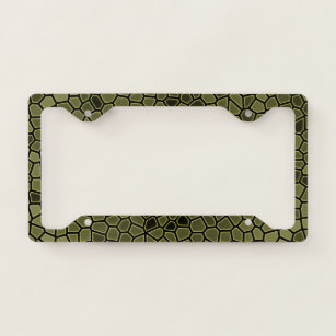 Green Alligator Animal Print License Plate Frame