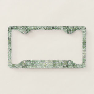 Green Alligator Animal Sparkle License Plate Frame