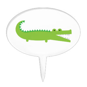Green Alligator Cake Topper