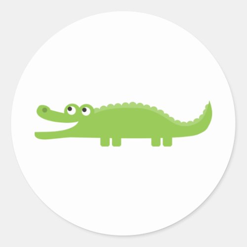 Green Alligator Classic Round Sticker