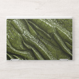 Green Alligator Crocodile Dragon Snake Leather HP Laptop Skin