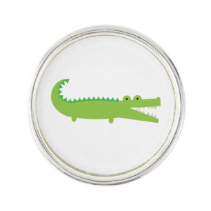 Green Alligator Lapel Pin