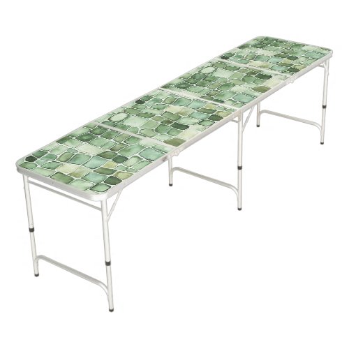 Green Alligator Print     Beer Pong Table