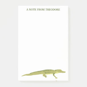 Green Alligator Realistic Graphic Personalized Post-it Notes