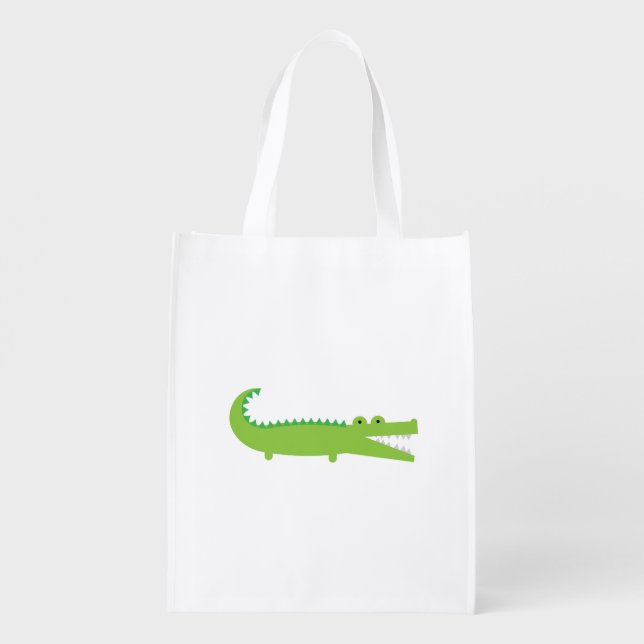 Green Alligator Reusable Bag (Back)