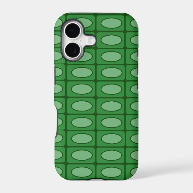 Green alligator skin pattern iphone case (Back)